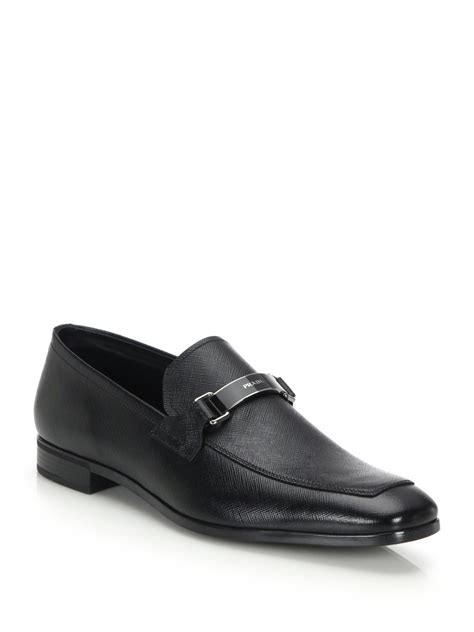 prada saffiano men's shoes|prada sole loafer shoes.